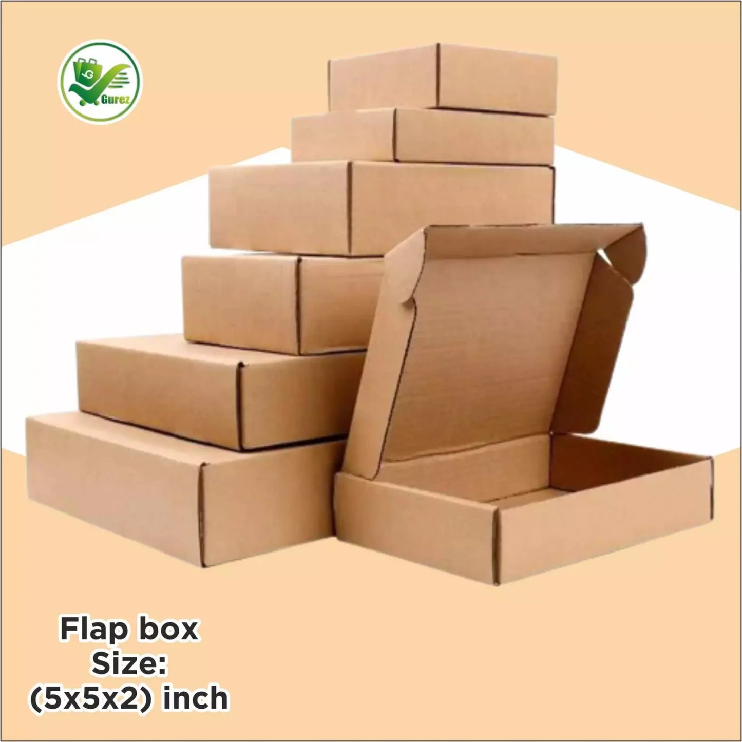 Box Brother 3 Ply Brown Corrugated Flap Packaging Box Size: 5x5x2 Length 5 inch Width 5 inch Height 2 inch 3Ply Corrugated Packaging Box